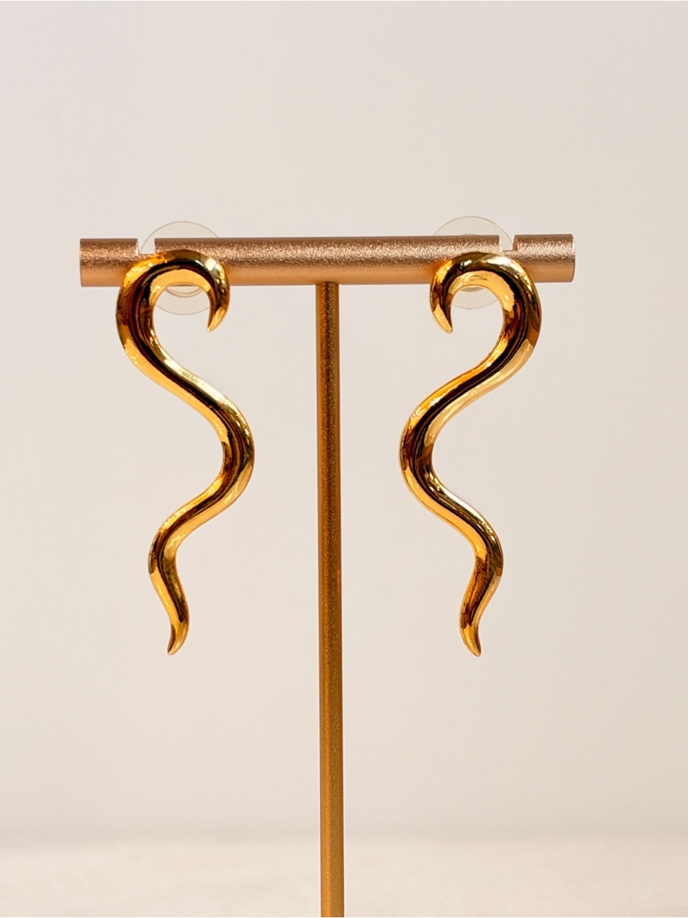 Gold Snake Drop Earrings - Women Accessories